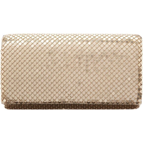 ❤️Metal Mesh Roll Bag Clutch Purse 4.5" x 7.5" x 2" Shoulder Chain Included - Picture 1 of 6